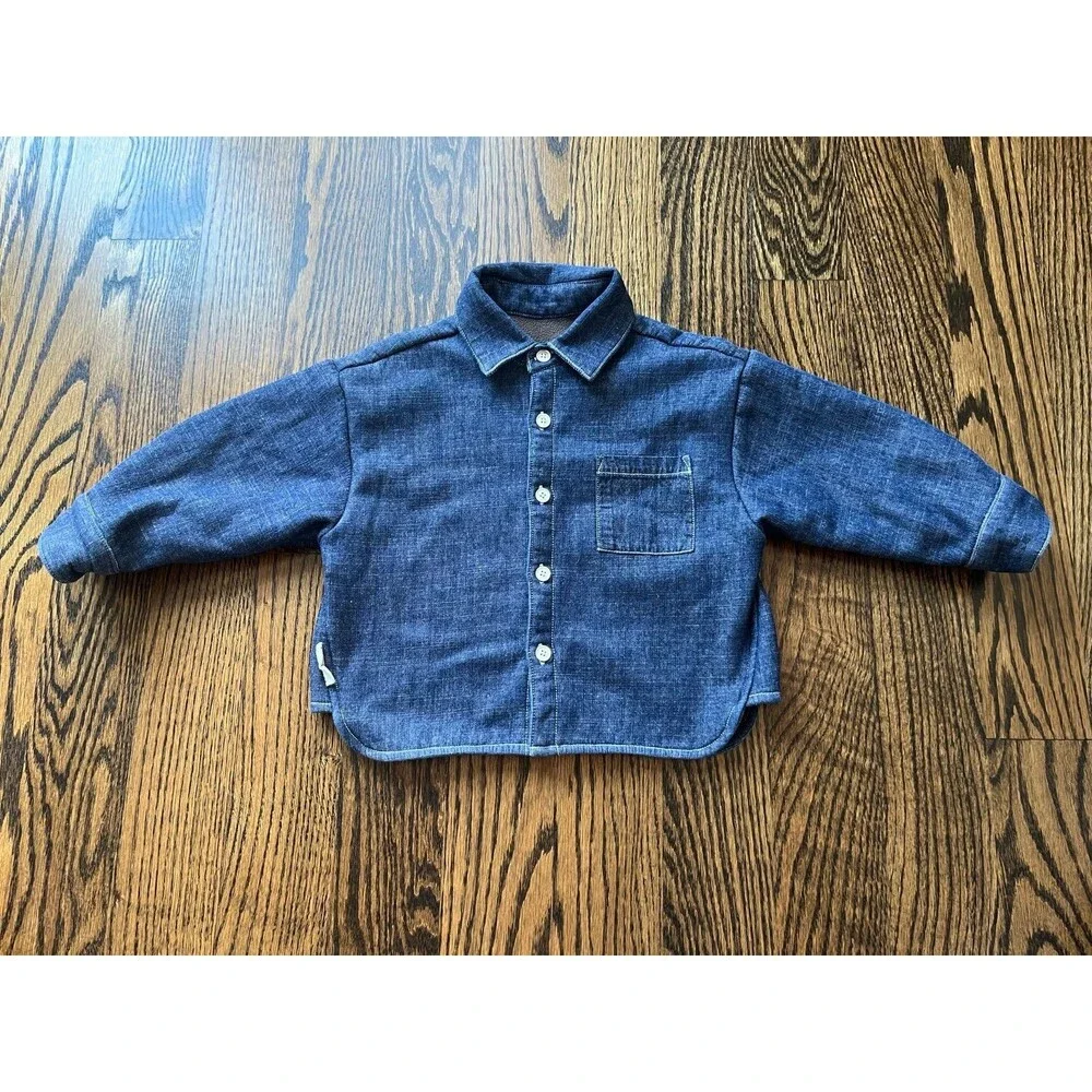 Kids Denim Set with Fleece Lining (90cm 2T)